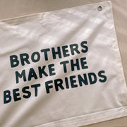 Brothers bedroom styling. Brothers bedroom wall decor. Brothers bedroom wall banner. Brothers wall banner. Brothers bedroom inspo. Brothers bedroom decor ideas. Shared boys bedroom decor. Brothers make the best friends banner. Shared boys room inspo. Brothers wall decor.