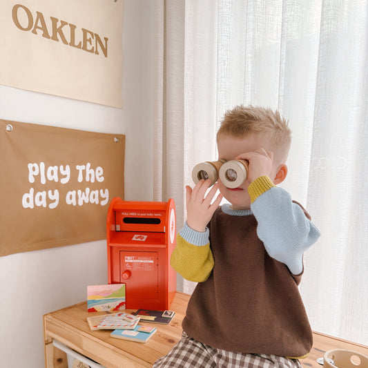 Play the day away kids wall banner | playroom wall hanging ~ Camel