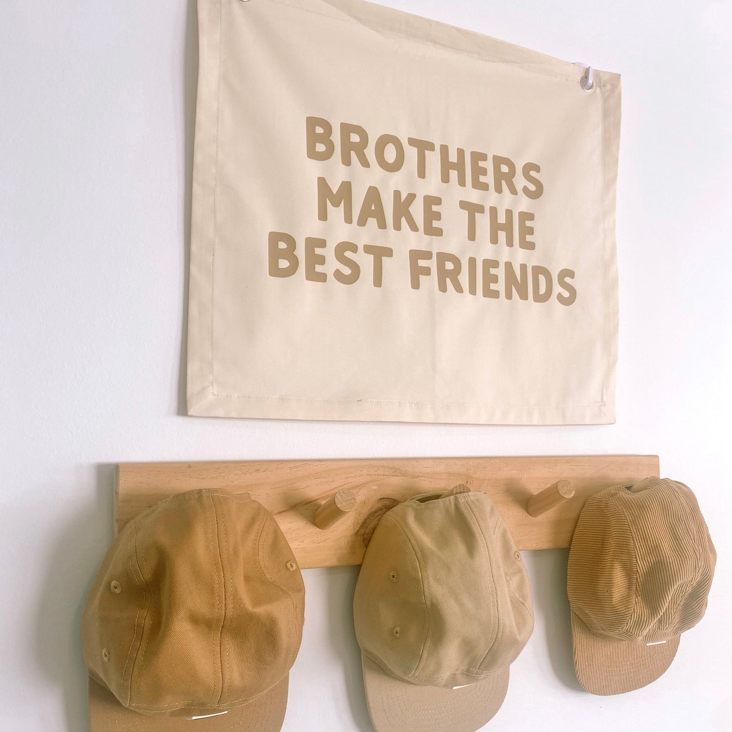 Brothers make the best friends wall banner ~ Warm sand ~ Sale