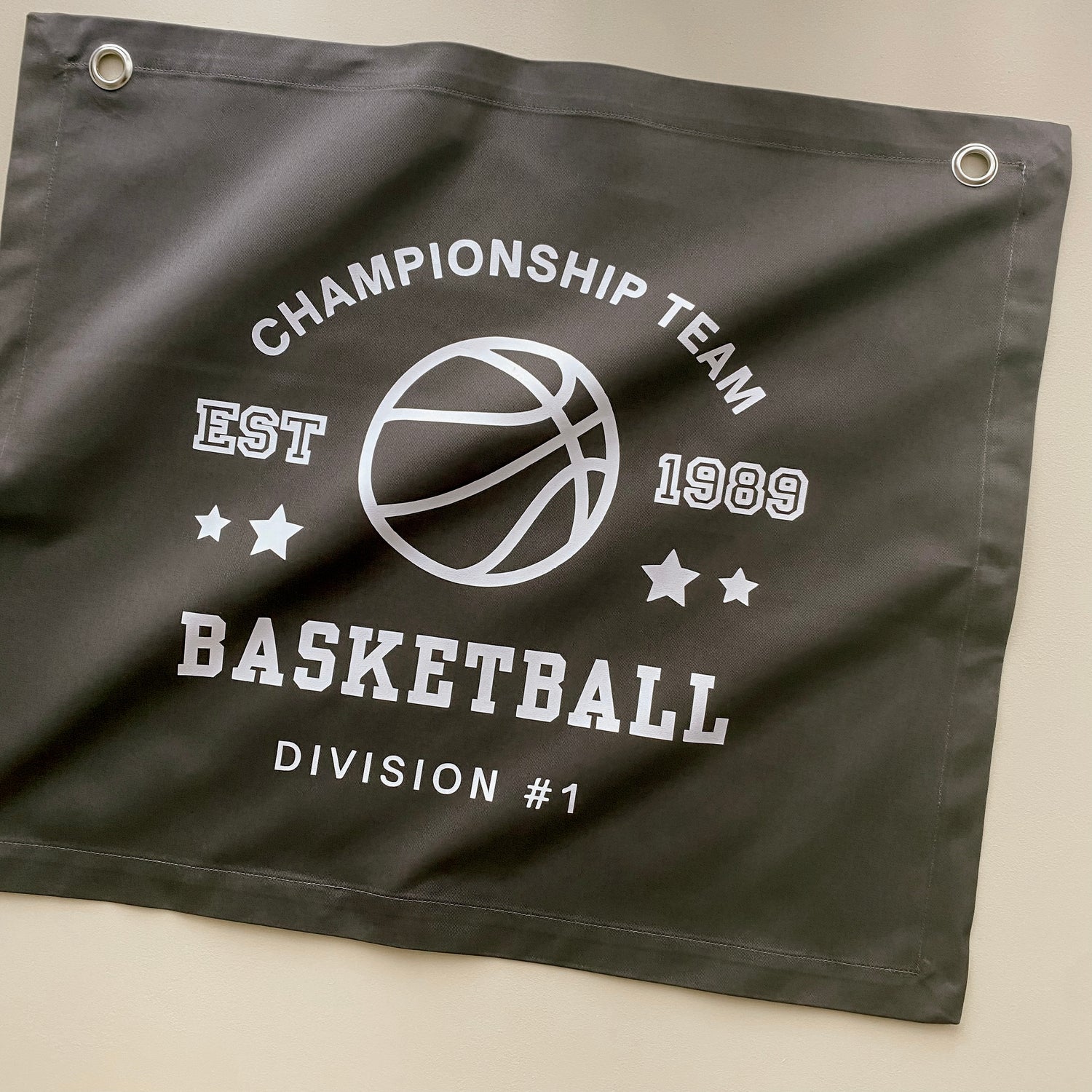 Black Basketball wall banner. Vintage sports bedroom decor. College sports nursery sign. Court side inspired playroom styling. Basket ball wall hanging. Kids rental friendly decor. Boys bedroom decor. Sports themed kids room. Playroom wall banner. Kids bedroom inspo. Kids room ideas. Vintage kids decor. Black boys bedroom decor. 