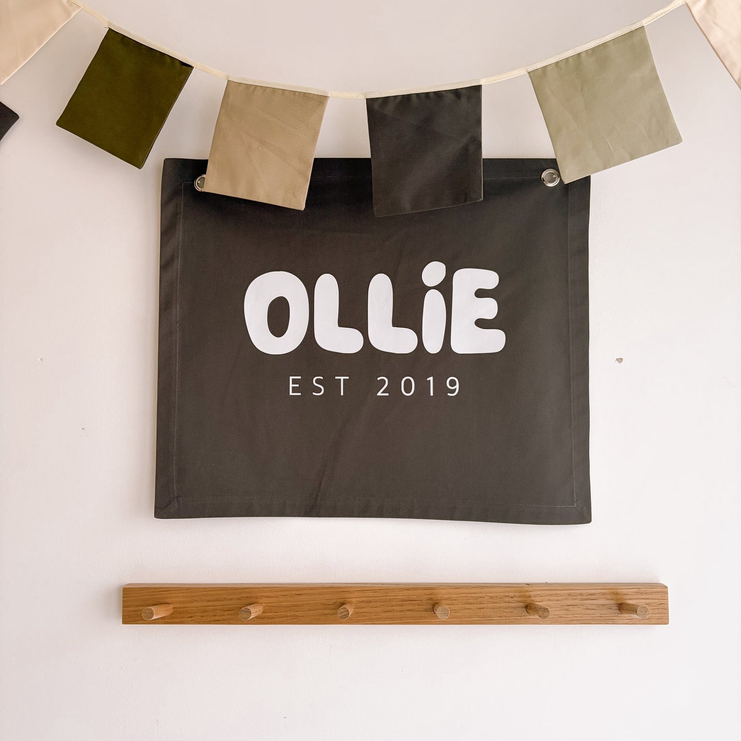 custom wall banner. custom wall flag. custom bedroom banner. custom playroom banner. custom playroom wall flag. personalised wall banner. personalised wall flag. personalised bedroom banner. personalised playroom banner. custom kids wall hanging. monogrammed kids wall flag.