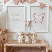 Pink girls room. Soft pink nursery decor. Classic girls bedroom styling. Sweet girls pastel pink bedroom decor. Butterfly wall art. Butterfly girls room inspo. Pink butterfly print decor. Timeless girls pink bedroom ideas. Elegant girls bedroom art. Girls feminine bedroom. Baby pink girls bedroom decor. Classic girls nursery decor. Classic pink bedroom. Delicate butterfly inspired girls decor. Fly free lovely print styling.