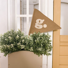 Alphabet soup personalised initial pennant flag  ~ Camel