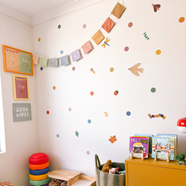 Soft rainbow bunting. Pastel square flag bunting. Kids nursery decor. Soft pastel kids bedroom styling. Pastel rainbow nursery. Modern kids nursery wall decor. Calm colourful playroom decor. Kids rental friendly decor. Minimalist rainbow bunting. Timeless nursery wall flags. Nursery garland. Rainbow garland. Gender neutral wall decor. Colourful wall garland. Colourful kids playroom decor.