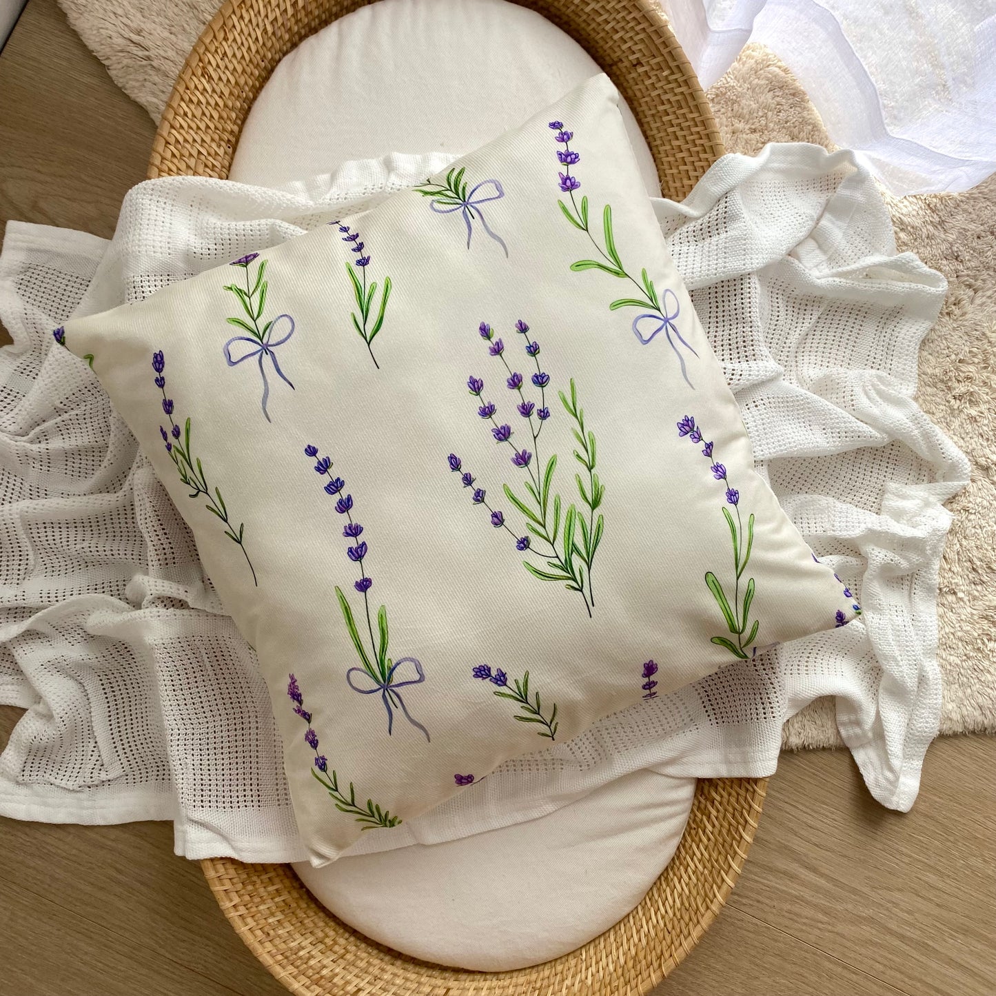 Lavender cushion slip  ~ Sample sale