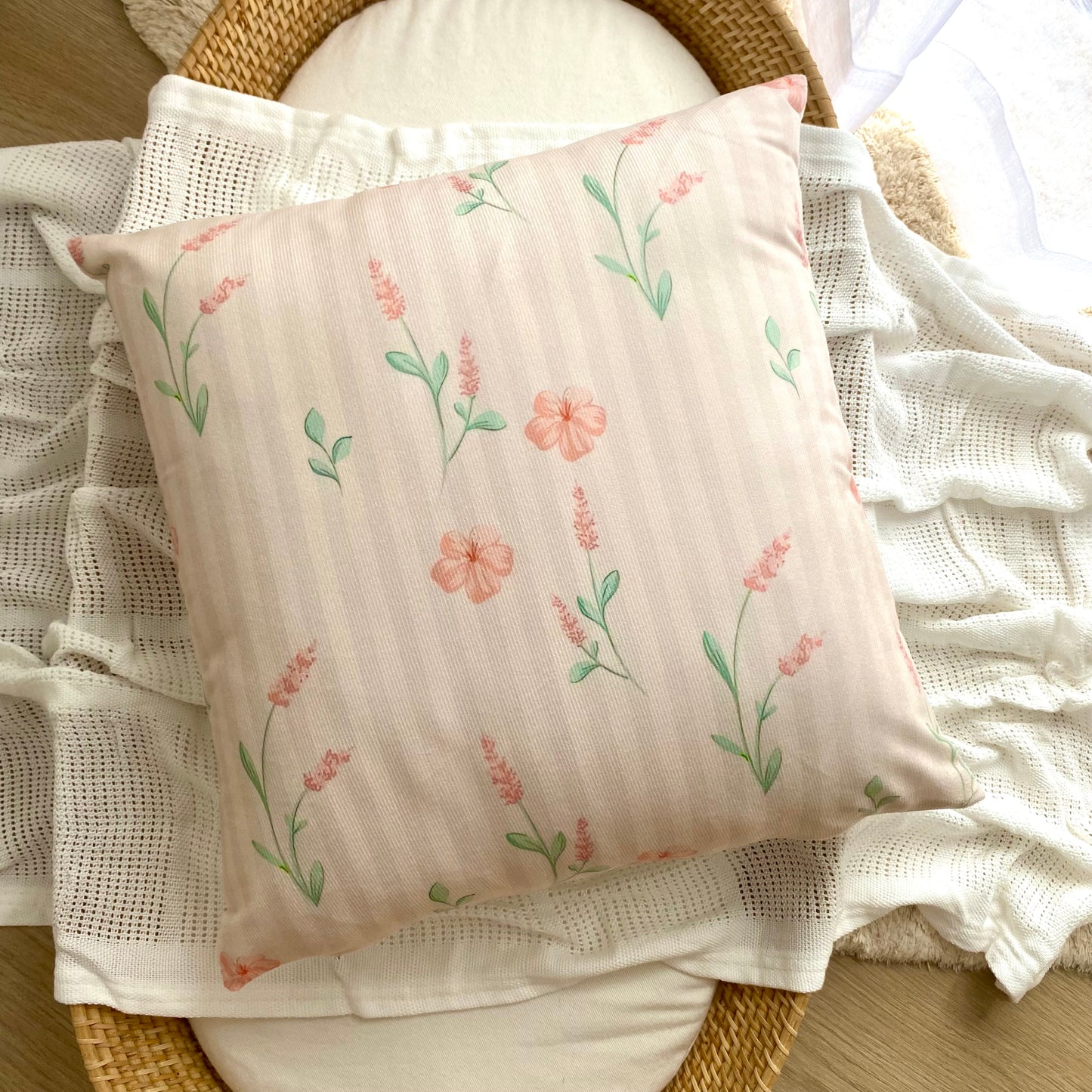 Vintage petals girls cushion slip  ~ Sample sale