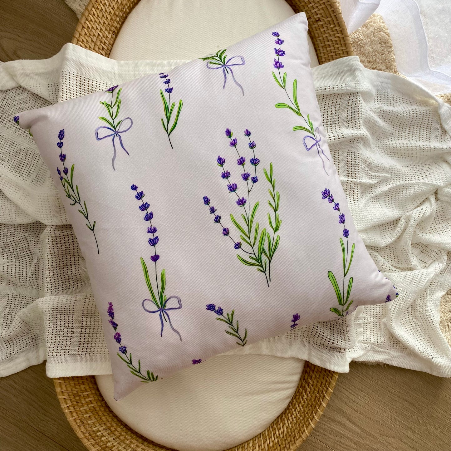 Lavender cushion slip  ~ Sample sale