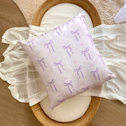 Bow bedroom cushion slip. Fairy tales cushion cover. Bow themed cushion. velour bow cushion cover. Bow cushion. Bows pillow. Purple bow cushion cover. Girls bedding. Bow theme cushion. Magical cushion cover. Bows bedroom decor. Fairy tale themed kids cushion. Girls bedding. Girls cushion cover.