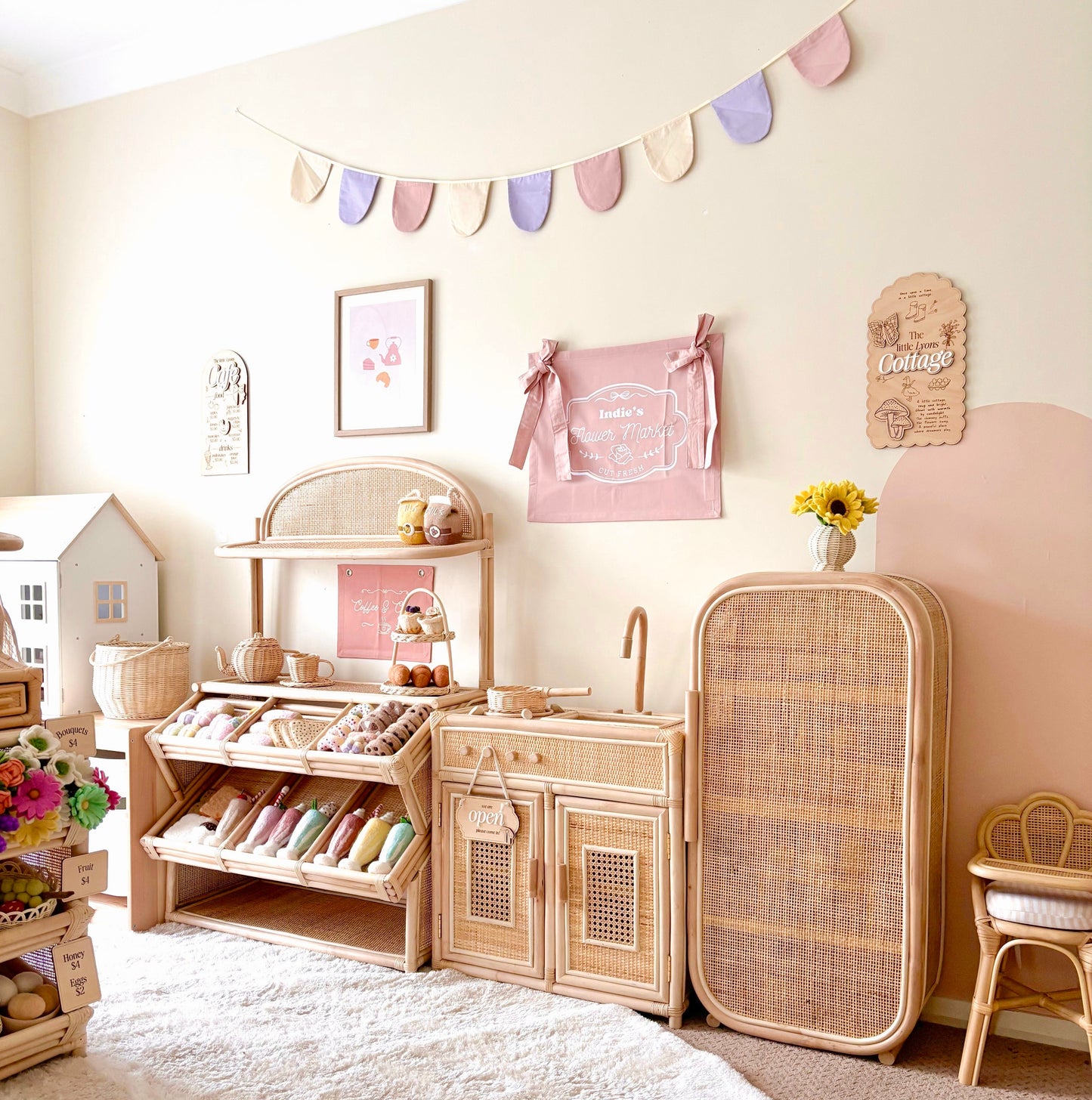 Pink girls room. Soft pink nursery decor. Classic girls bedroom styling. Sweet pastel pink bedroom decor. Tea party wall art. Girls tea party room inspo. Pink tea party print decor. Timeless girls pink bedroom ideas. Elegant girls bedroom art. Girls feminine bedroom. Baby pink girls bedroom decor. Classic girls nursery decor. Classic pink bedroom. Delicate tea party inspired girls decor.
