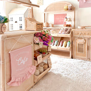 Cafe Wall Banner, Kids Cafe Decor, Play Kitchen Decor, Kids Play Kitchen, Cubby House Decor, Playroom Decor, Pretend Play Decor, Imaginative Play, Cafe Playroom Decor, Girls Playroom Decor, Pink Wall Banner, Dusty Pink Decor, Blush Pink Decor, Pink Kids Decor, Kids Wall Banner, Play Cafe Sign, Kids Cafe Sign, Market Stall Decor, Pretend Cafe Decor, Girls Cubby Decor, Vintage Kids Decor, Frill Wall Banner