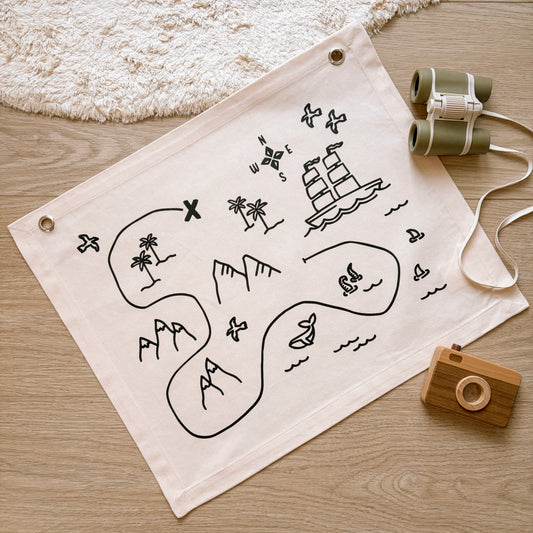 Treasure map banner. Pirate bedroom styling. Boys bedroom wall decor. Boys explorers map wall banner. Boys pirate bedroom inspo. Boys treasure map bedroom decor ideas. Boys explorer decor. Nautical bedroom decor. 10 year old boys bedroom ideas. Nautical boys bedroom decor. 7 year old boys bedroom ideas. Pirate boys bedroom. Pirate themed boys bedroom.
