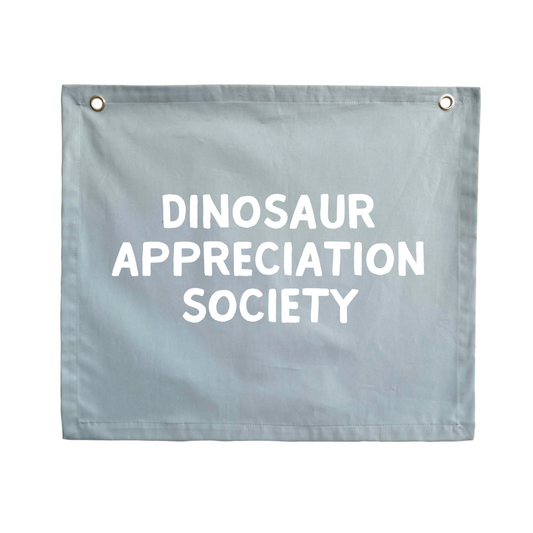 Dinosaur appreciation wall banner ~ Sky blue ~ Sale