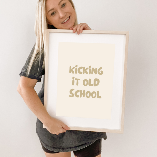 kicking it old school wall print. skater vibes wall art. kicking it old school kids unframed print. Kids wall art. Kids wall print. skater vibes boys bedroom print. urban boys bedroom styling. Boys skater bedroom wall decor. urban boys bedroom wall art. Boys skater room inspo. skater boys bedroom inspo. Boys old school bedroom ideas.