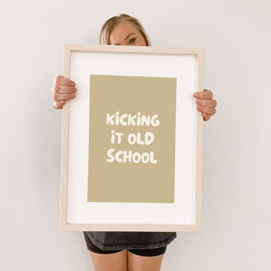 kicking it old school wall print. skater vibes wall art. kicking it old school kids unframed print. Kids wall art. Kids wall print. skater vibes boys bedroom print. urban boys bedroom styling. Boys skater bedroom wall decor. urban boys bedroom wall art. Boys skater room inspo. skater boys bedroom inspo. Boys old school bedroom ideas.
