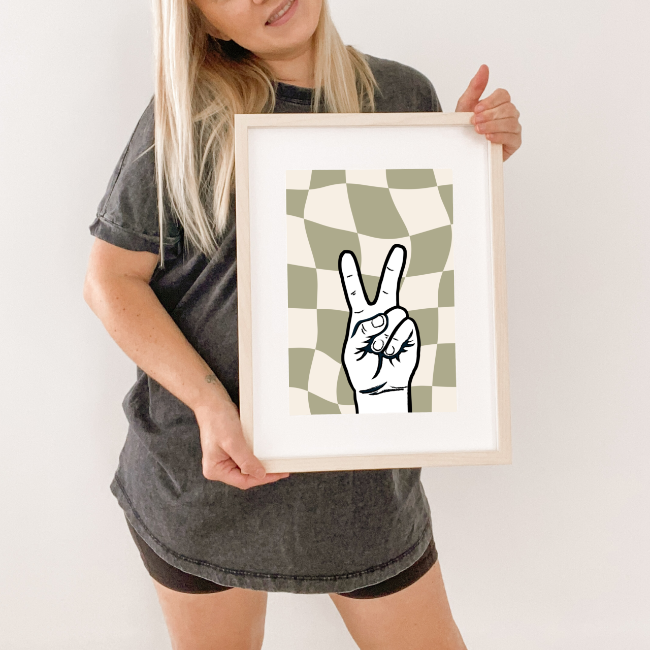 Peace fingers kids wall print / wall art ~ 7 colours