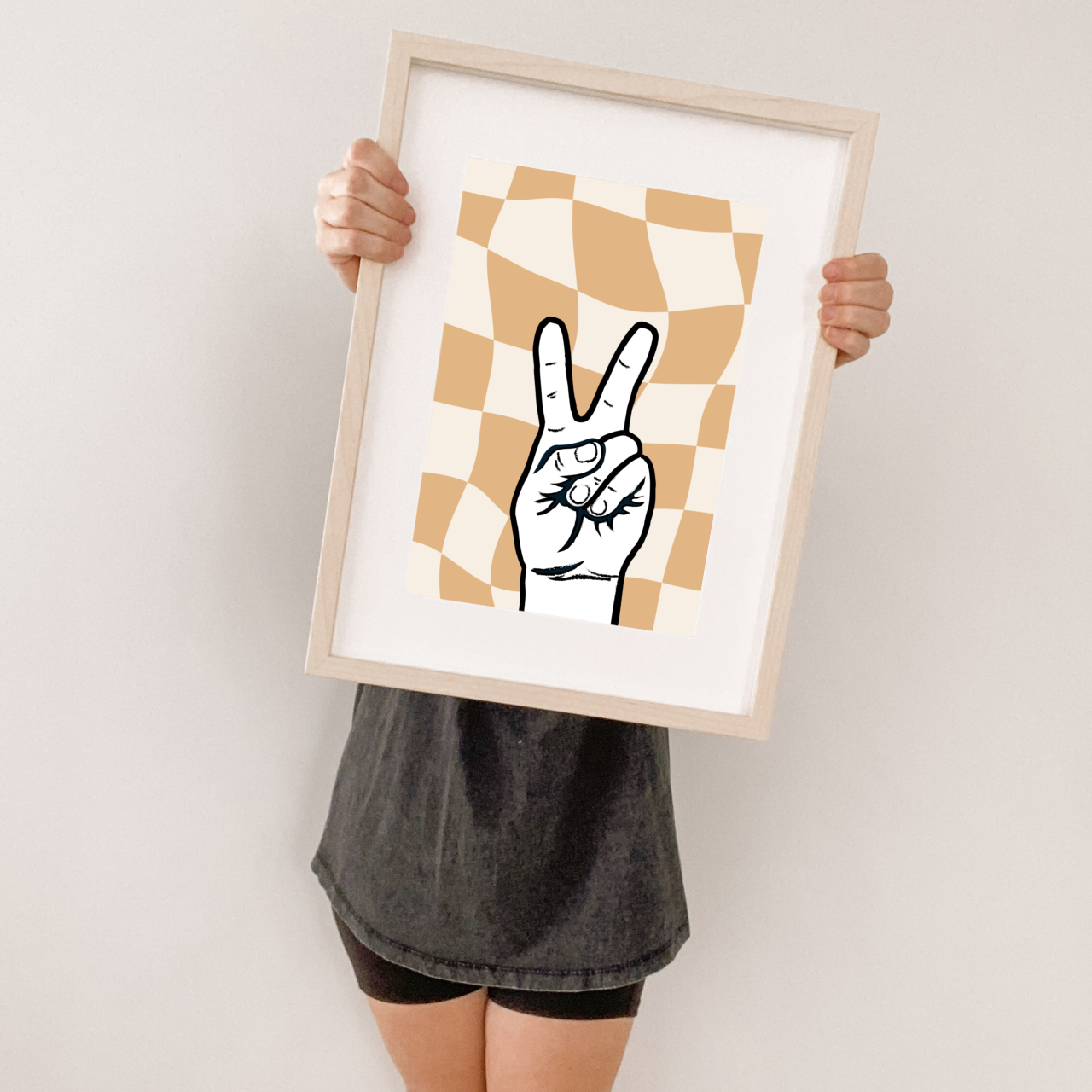 Peace fingers kids wall print / wall art ~ 7 colours