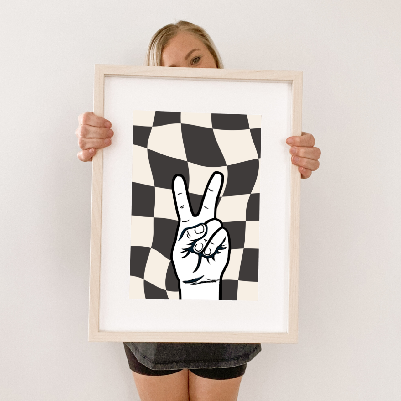 Peace fingers kids wall print / wall art ~ 7 colours