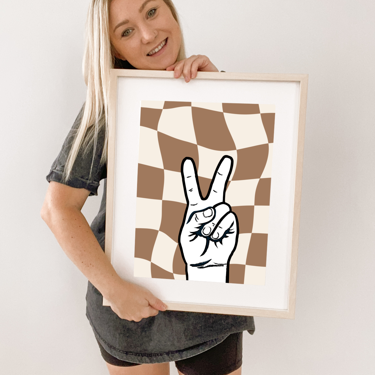 Peace fingers kids wall print / wall art ~ 7 colours