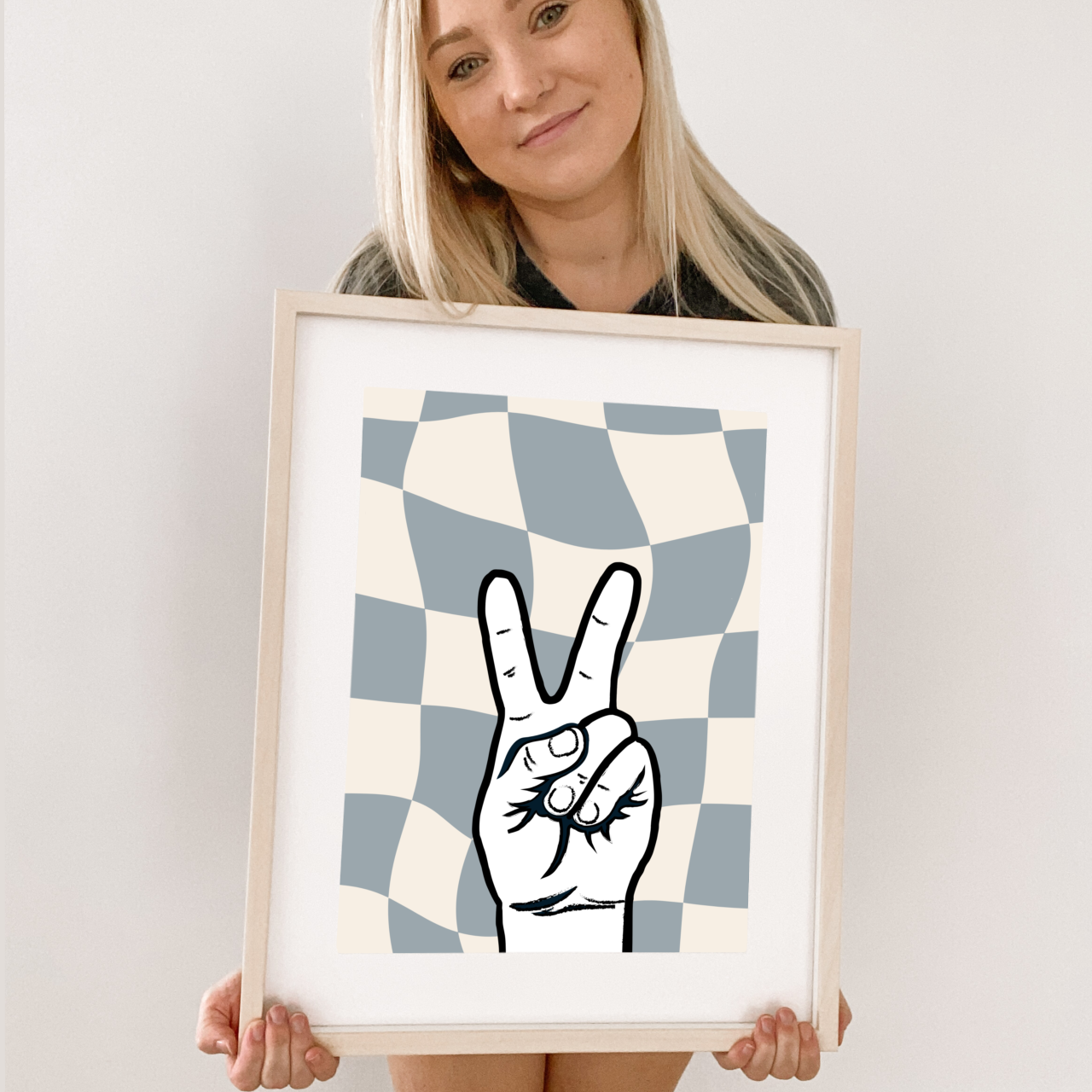 Peace fingers kids wall print / wall art ~ 7 colours