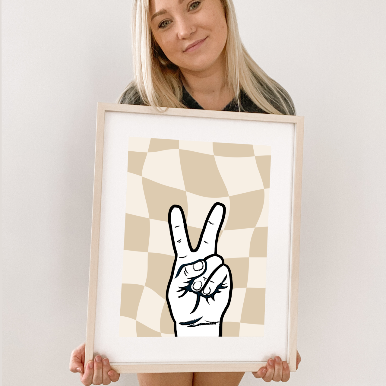 Peace fingers kids wall print / wall art ~ 7 colours