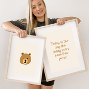 Neutral beige Teddy bear nursery styling. Gender neutral Teddy bear picnic bedroom decor. Beige Teddy bear bedroom wall print. Boys teddy bear nursery inspo. Brown Teddy bear boys bedroom inspo. Teddy bear boys nursery ideas. Teddy bear boys bedroom print. Boys wall prints. Teddy bear picnic boys nursery decor. Simple Teddy bear wall print. Teddy wall print. Teddy nursery wall decor. Gender neutral nursery decor. 