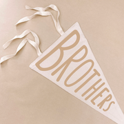 Brothers bedroom styling. Brothers bedroom wall decor. Brothers bedroom wall banner. Brothers wall banner. Brothers bedroom inspo. Brothers bedroom decor ideas. Shared boys bedroom decor. Brothers flag. Shared boys room inspo. Brothers pennant flag.