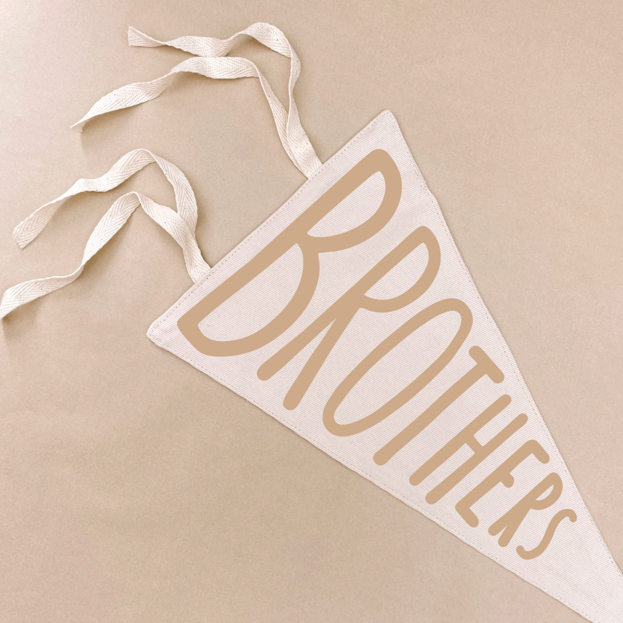 Brothers tie up pennant flag / wall hanging