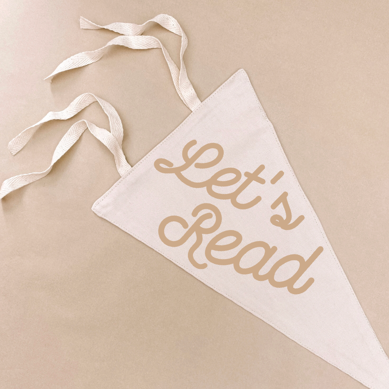 Let’s read tie up pennant flag / wall hanging