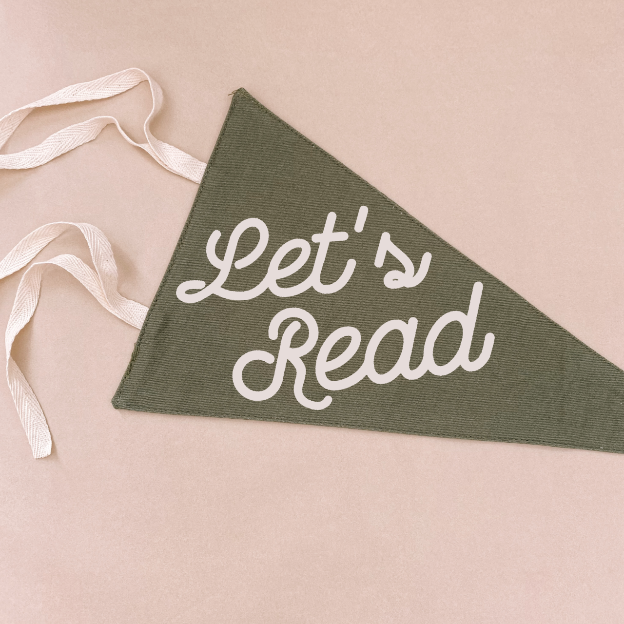 Let’s read tie up pennant flag / wall hanging