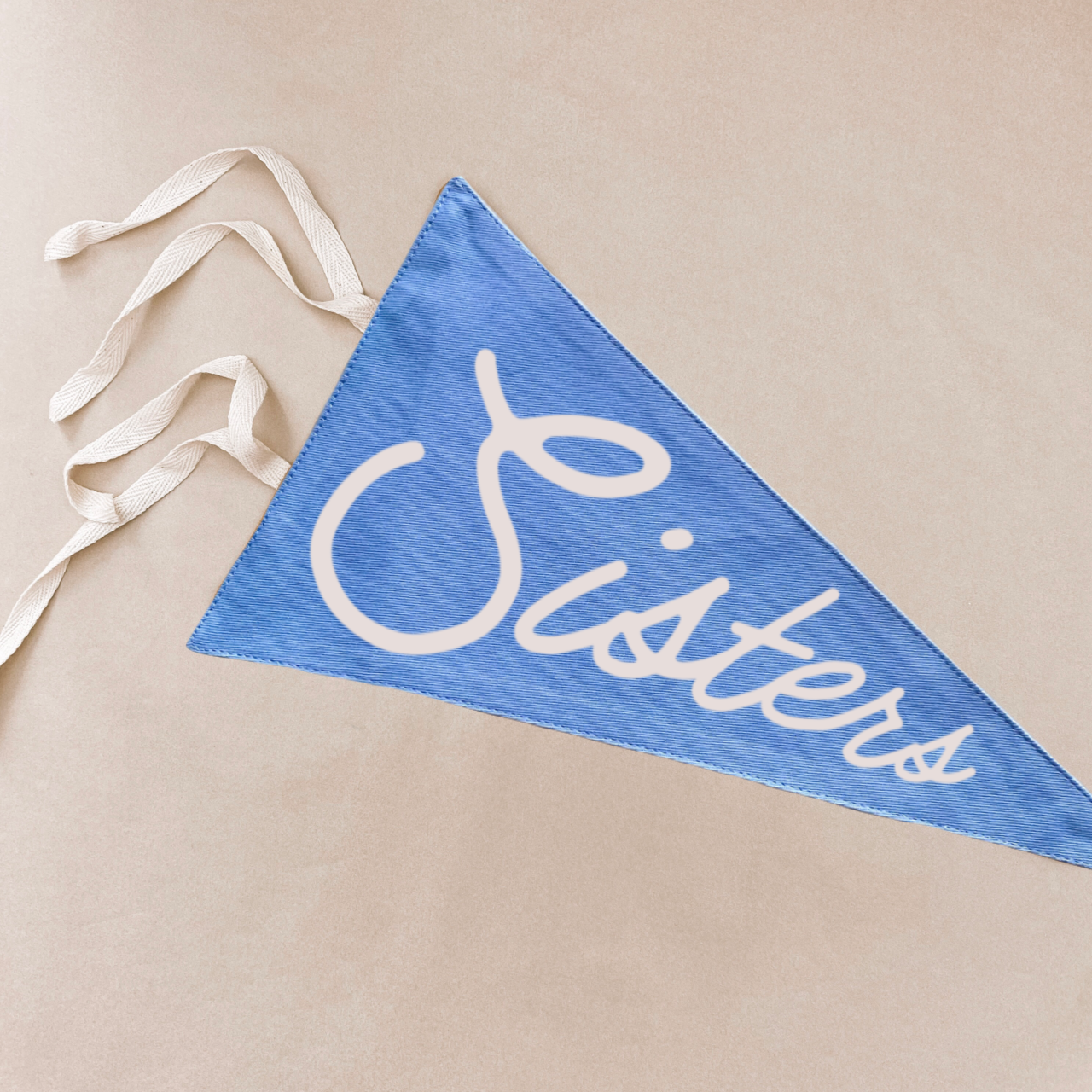 Sisters tie up pennant flag / wall hanging