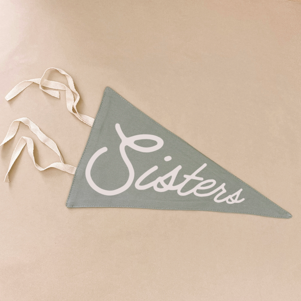 Sisters tie up pennant flag / wall hanging