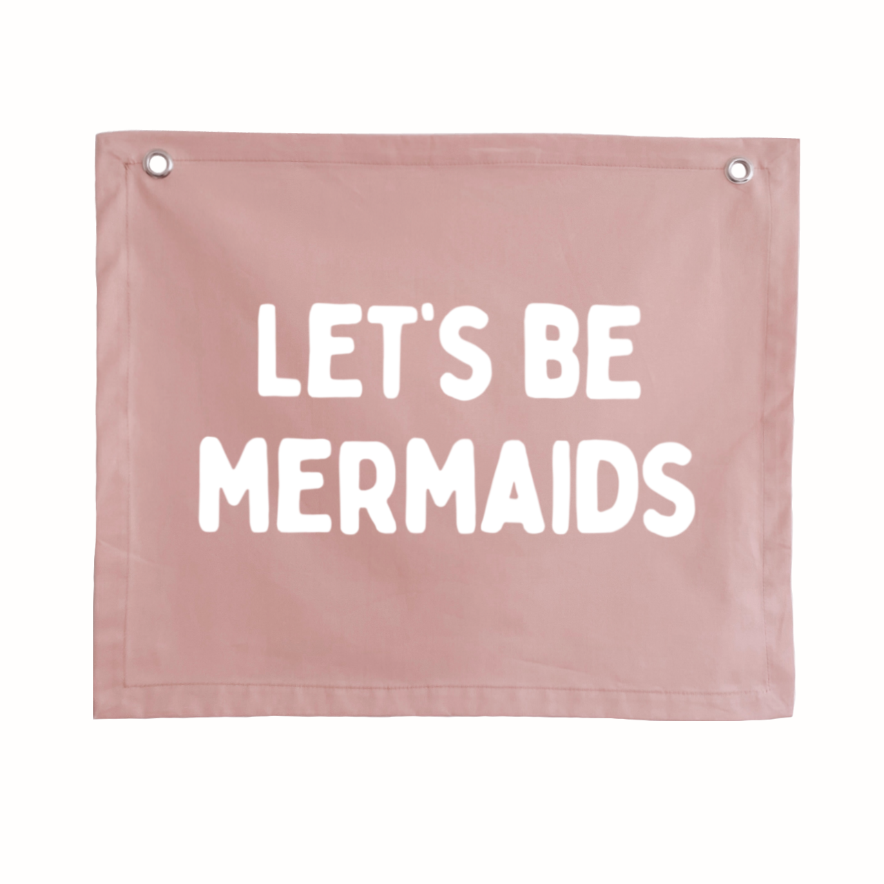 Let’s be mermaids girls wall banner ~ Petals pink ~ Sale