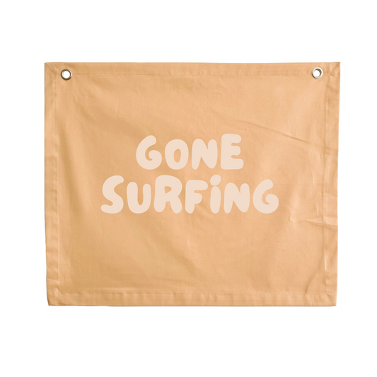 Gone surfing kids wall banner ~ Honey ~ Sale