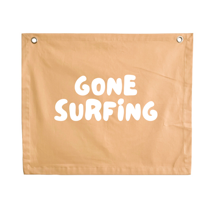 Gone surfing kids wall banner ~ Honey ~ Sale