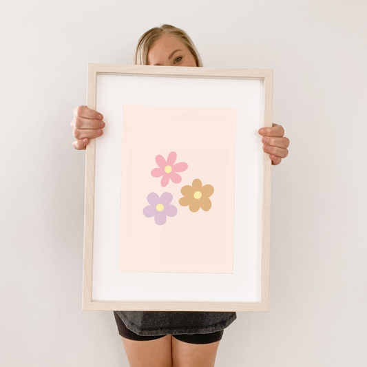 Flower child girls wall prints | wall art
