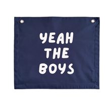 Yeah the boys kids wall banner / wall hanging ~ Navy blue