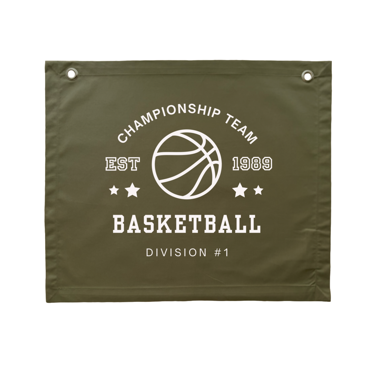 Olive Green Basketball wall banner. Khaki Vintage sports bedroom decor. College sports nursery sign. Court side inspired playroom styling. Basket ball wall hanging. Kids rental friendly decor. Boys bedroom decor. Sports themed kids room. Playroom wall banner. Kids bedroom inspo. Kids room ideas. Vintage kids decor. Army Green boys bedroom decor. 