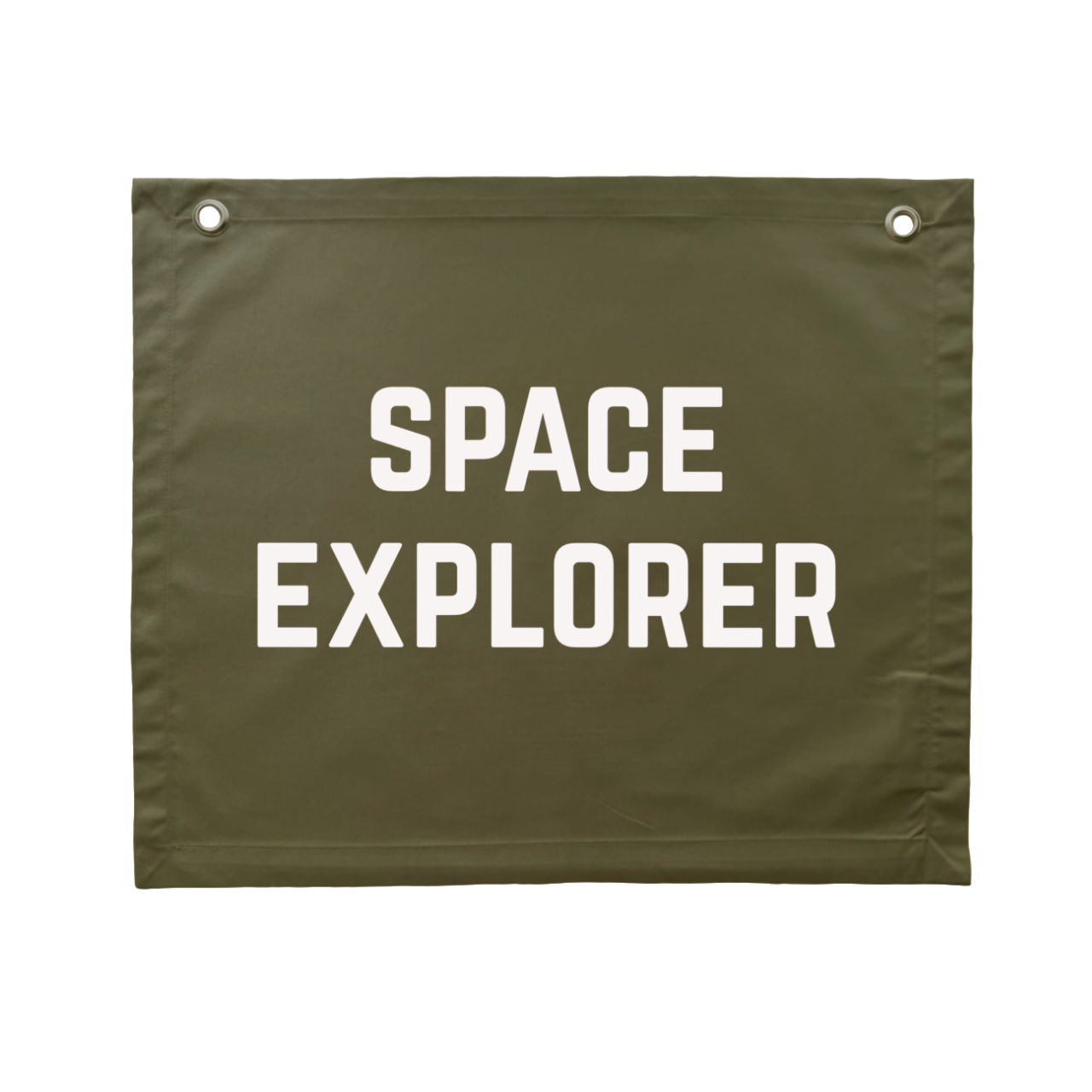 Olive green explorer wall banner. Outta space bedroom decor. Green Astronaut nursery sign. Galaxy inspired playroom styling. Planet kids wall hanging. Kids rental friendly decor. Army green Space themed kids bedroom. Boys bedroom decor. Playroom wall banner. Kids bedroom inspo. Kids green space playroom ideas. Olive green boys bedroom decor.