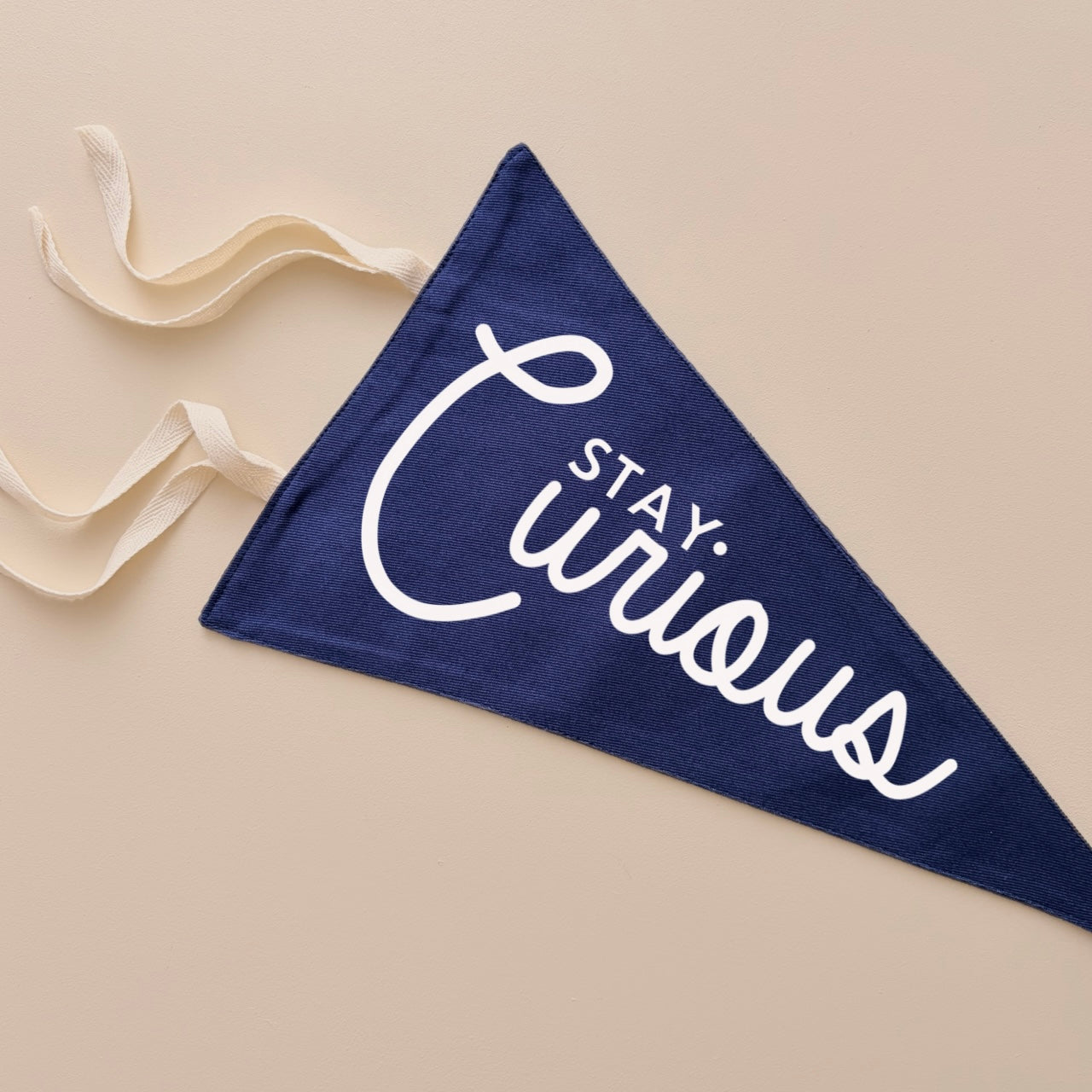 Stay curious tie up pennant flag | wall hanging