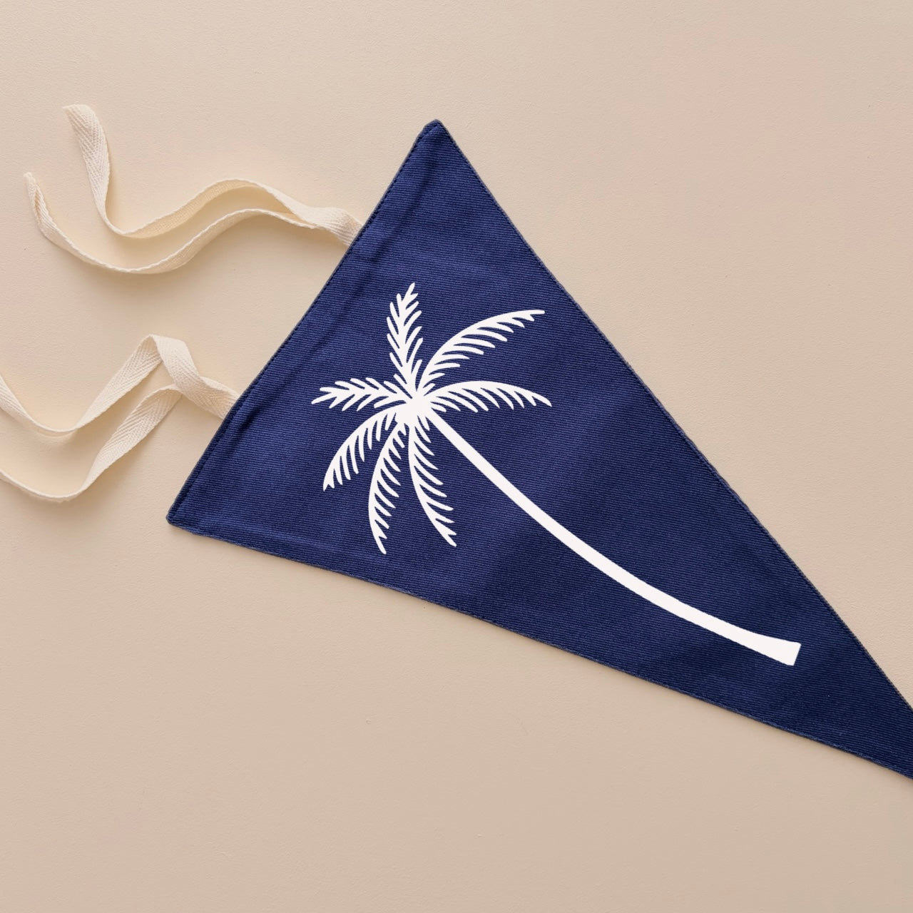 Palm tree tie up pennant flag | kids wall hanging