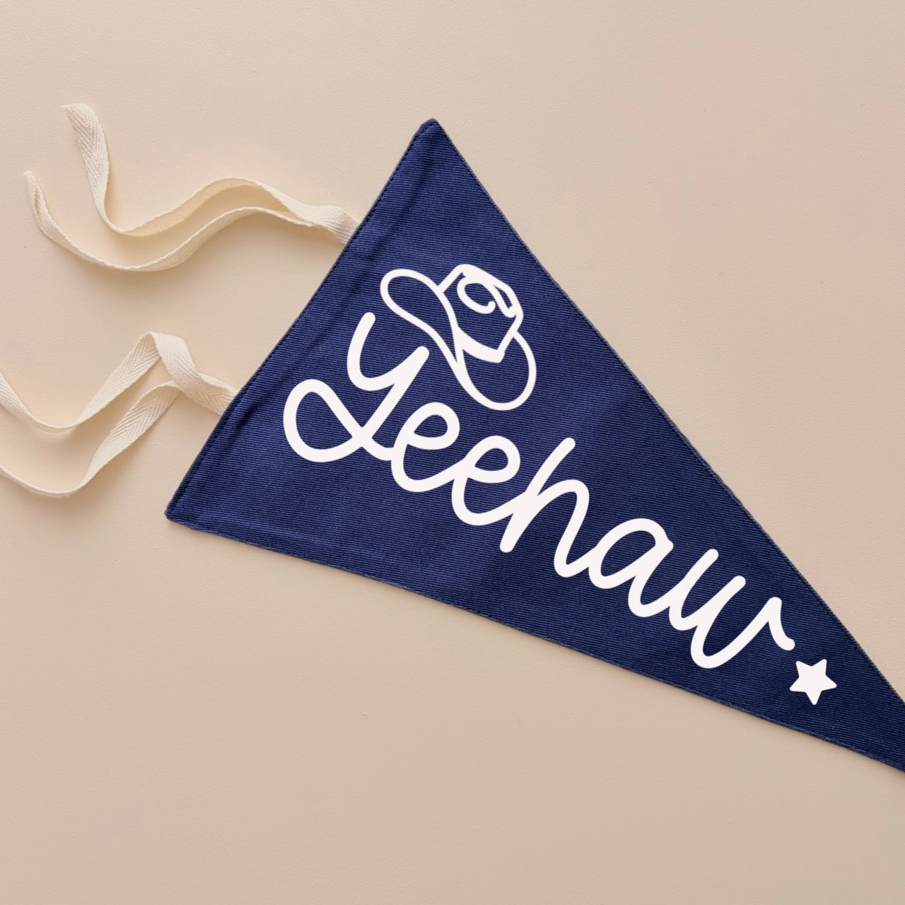 Yeehaw tie up pennant flag | western wall hanging