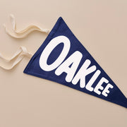 Personalised name tie up pennant flag | custom wall hanging