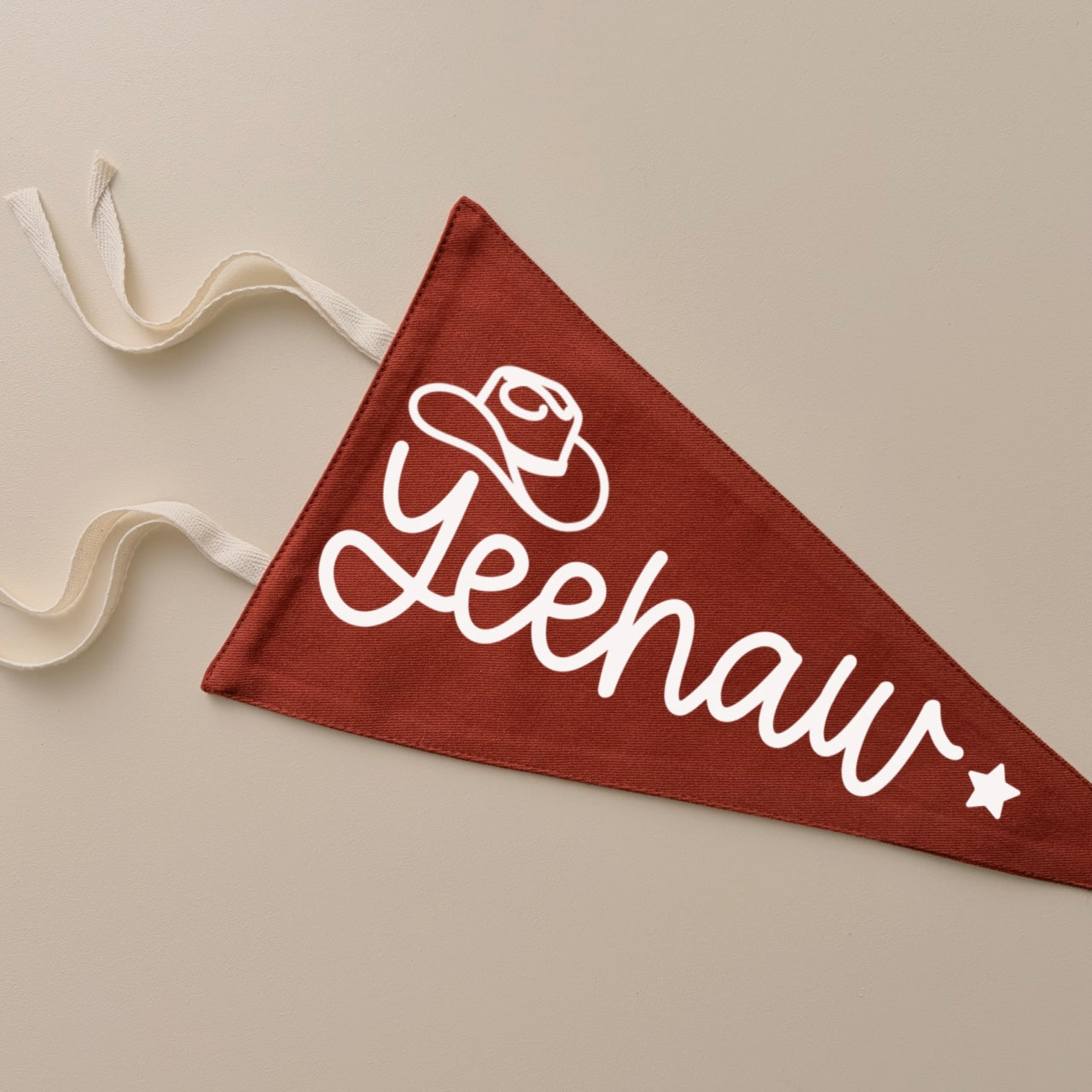Yeehaw tie up pennant flag | western wall hanging