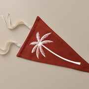 Palm tree tie up pennant flag | kids wall hanging