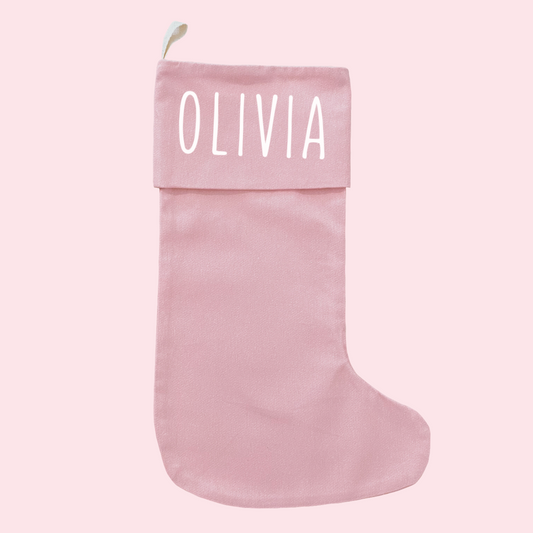 Personalised Christmas stocking ~ Blush pink