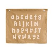 Gender neutral kids room. Gender neutral nursery decor. Neutral tan Alphabet kids banner. Boys brown abc banner. Boys alphabet wall banner. Surf boys bedroom styling. Boys surf bedroom decor. Boys surf bedroom wall banner. Boys surf room inspo. Beach boys bedroom inspo. Beach boys bedroom ideas. Coastal boys bedroom inspo. ABC wall banner. Neutral boys bedroom decor.