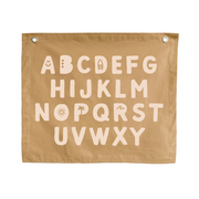 Gender neutral kids room. Gender neutral nursery decor. Neutral tan Alphabet kids banner. Boys brown abc banner. Boys alphabet wall banner. Surf boys bedroom styling. Boys surf bedroom decor. Boys surf bedroom wall banner. Boys surf room inspo. Beach boys bedroom inspo. Beach boys bedroom ideas. Coastal boys bedroom inspo. ABC wall banner. Neutral boys bedroom decor.