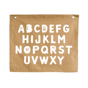 Gender neutral kids room. Gender neutral nursery decor. Neutral tan Alphabet kids banner. Boys brown abc banner. Boys alphabet wall banner. Surf boys bedroom styling. Boys surf bedroom decor. Boys surf bedroom wall banner. Boys surf room inspo. Beach boys bedroom inspo. Beach boys bedroom ideas. Coastal boys bedroom inspo. ABC wall banner. Neutral boys bedroom decor.
