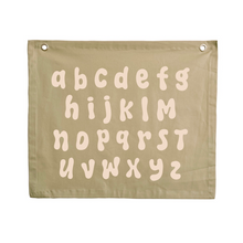 Alphabet kids wall banner v2 | sage green ABC wall decor ~ Fern green