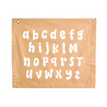 Alphabet kids wall banner v2 | bright ABC wall decor ~ Honey yellow